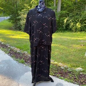 Elegant Black Floral Maxi Dress